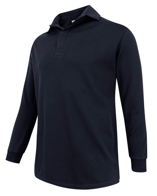 Hoggs of Fife Men's Premium Long Sleeve Rugby Shirt (Navy)