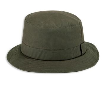 Hoggs of Fife Men's Waxed Bush Hat (Dark Olive)