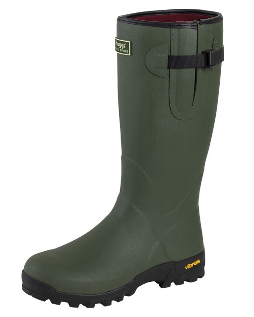 Hoggs of Fife Unisex Field Sport Neoprene-lined Wellington (Field Green)