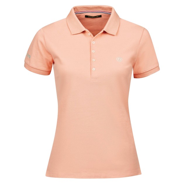 Dublin Ladies Lily Cap Sleeve Polo (Salmon Orange)