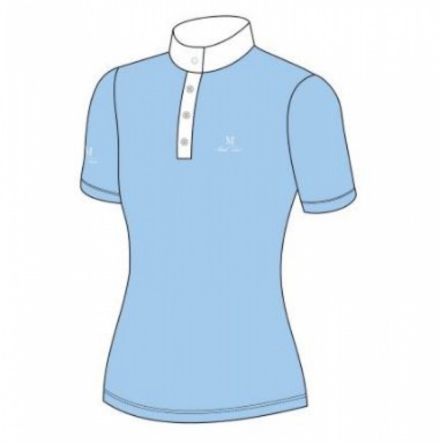 Mark Todd Ladies Short Sleeved Competition Shirt (Sky Blue)