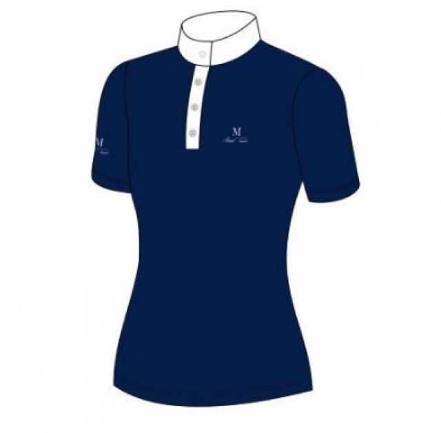 Mark Todd Ladies Short Sleeved Competition Shirt (Navy)