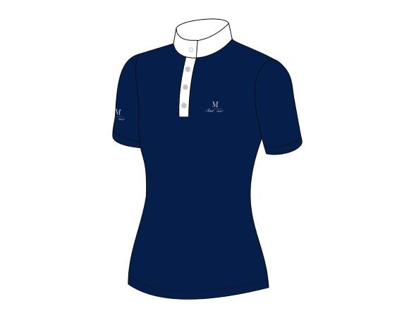 Mark Todd Girl's Short Sleeved Competition Shirt (Navy)