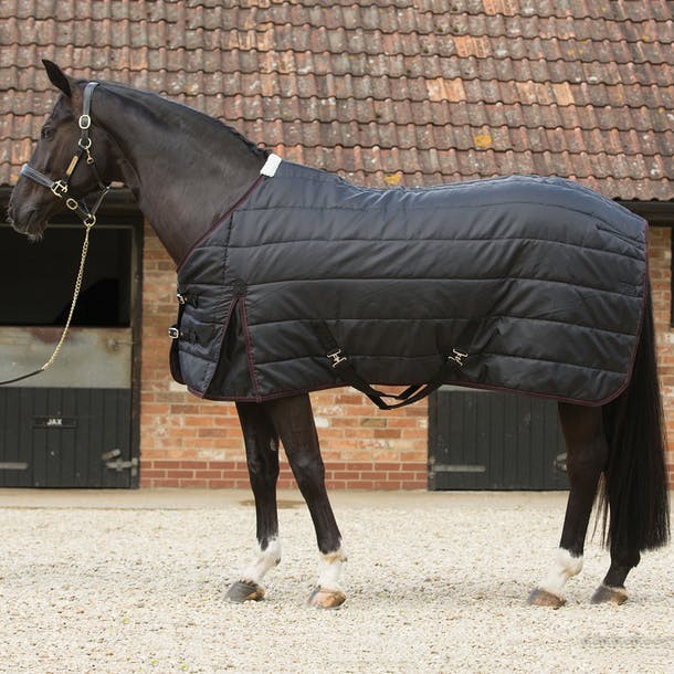 JHL Essential Lightweight Stable Rug (Black/Burgundy)