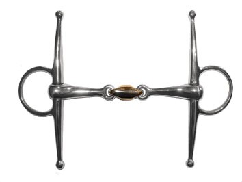 JHLPS Full Cheek Snaffle With Brass Lozenge