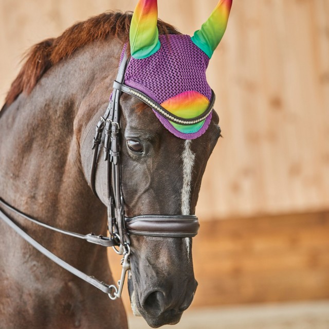 Weatherbeeta Prime Ombre Ear Bonnet (Rainbow Dream)