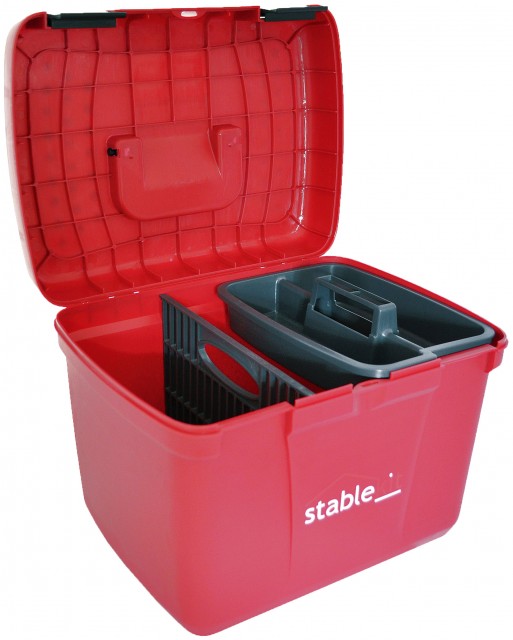 Stablekit Grooming Box (Scarlet & Black)