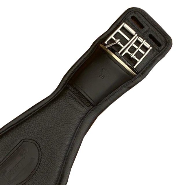 Albion Revelation Special Dressage Girth (Black/Metallic Gold Trim)