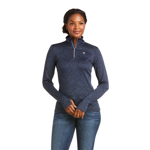 Ariat Women's Prophecy 1/4 Zip Long Sleeve Baselayer (Navy)