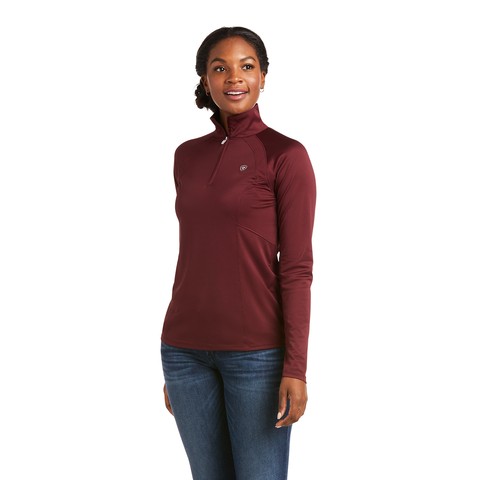 Ariat Women's Sunstopper 2.0 1/4 Zip (Windsor Wine)