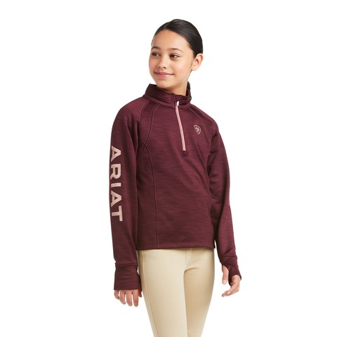 Ariat Youth Tek Team 1/2 Zip Sweatshirt (Windsor Wine)