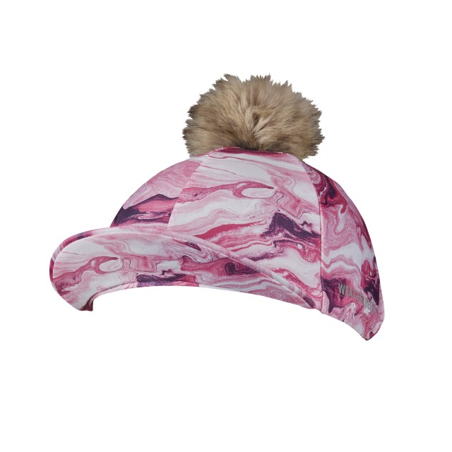 Weatherbeeta Hat Silk (Pink Swirl Marble Print)