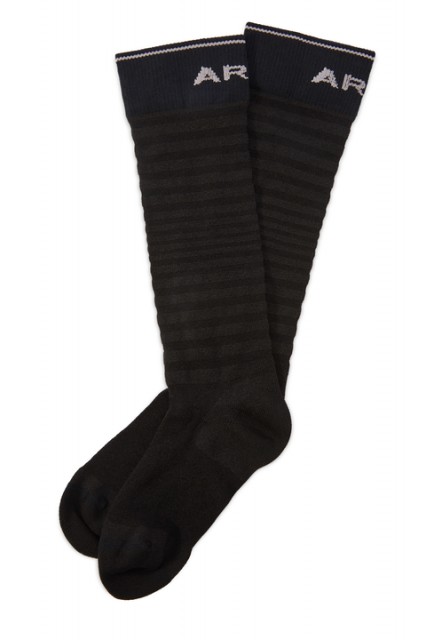 Ariat Tek Ultrathin Performance Sock (Black/Grey)