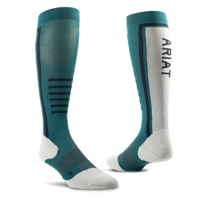 AriatTek Slimline Performance Socks (Eurasian Teal/Sea Salt)