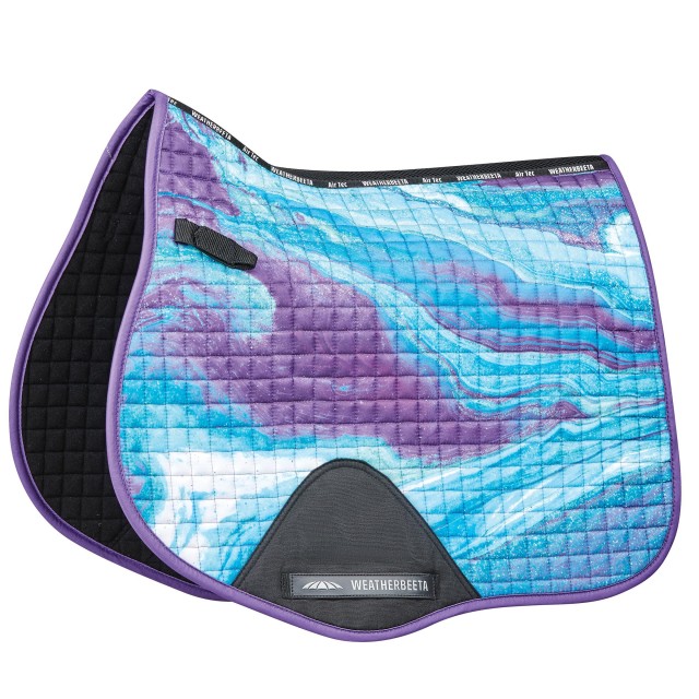 Weatherbeeta Prime Marble All Purpose Saddle Pad (Purple Swirl Marble Print)