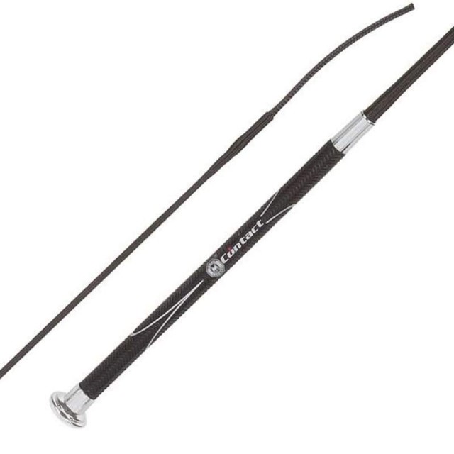 Fleck Contact Dressage Whip (Black)