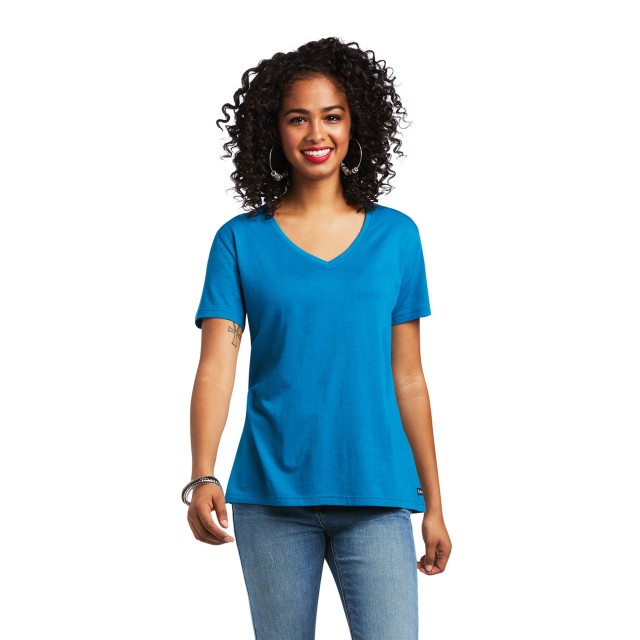 Ariat Women's Element Short Sleeve T-Shirt (Saxony Blue)