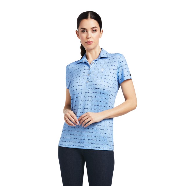 Ariat Women's Motif Short Sleeve Polo (Full Cheek Print)