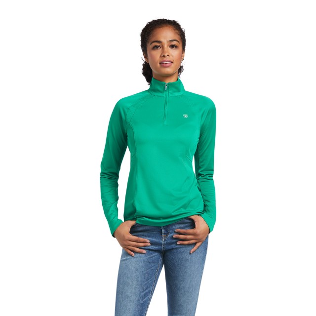 Ariat Women's Sunstopper 2.0 1/4 Zip Baselayer (Pool Table)