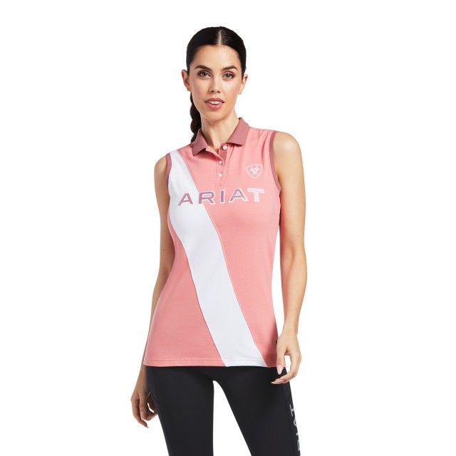 Ariat Women's Taryn Sleeveless Polo (Peach Blossom)