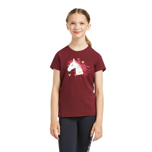 Ariat Youth My Love Short Sleeve T-Shirt (Zinfandel)