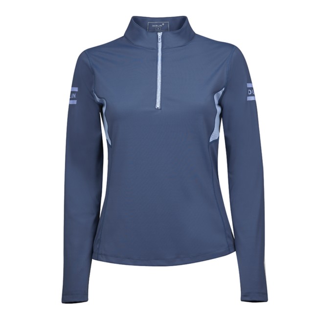 Dublin Ladies Blaze 1/4 Zip Long Sleeves Tech Training Top (Blueberry Navy)