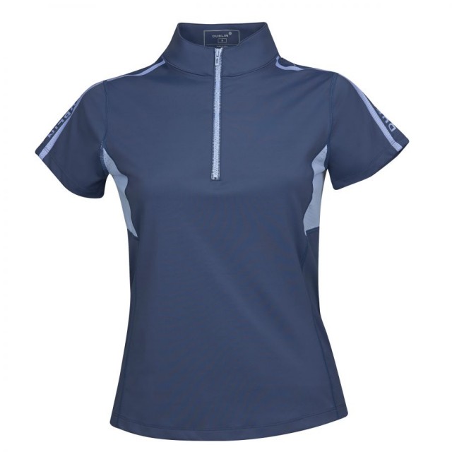 Dublin Ladies Blaze 1/4 Zip Short Sleeves Tech Training Top (Blueberry Navy)