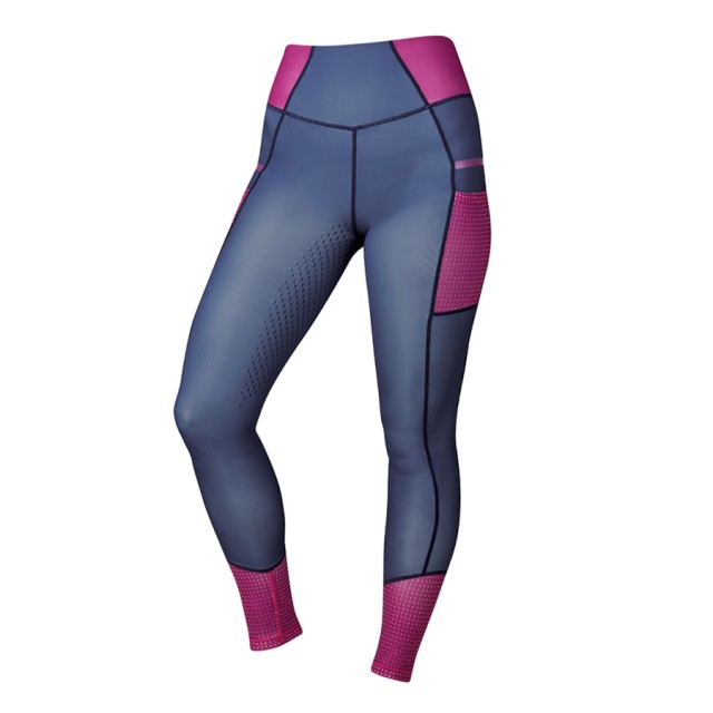 Dublin Ladies Power Tech Colour Block Full Grip Training Tights (Red Violet)