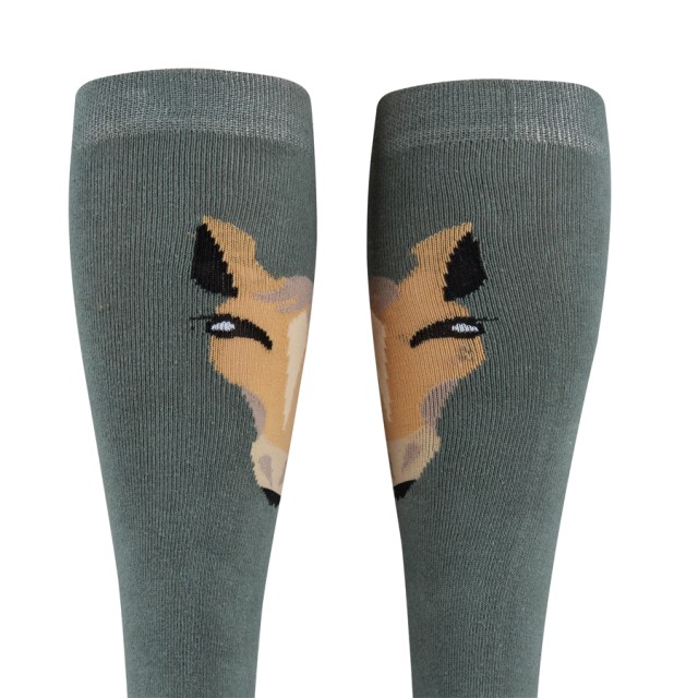 Dublin Adults 3 Pack Socks (Basil Green Horse Face)