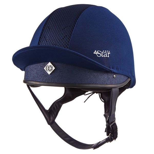 Charles Owen 4 Star Jockey Helmet (Navy)