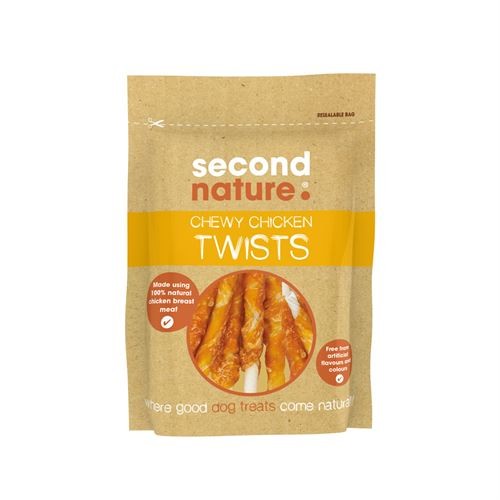 Second Nature Dog Treat Chewy Chicken Twists