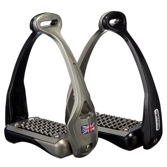 Acavallo Opera Stirrups (Black/Titanium)