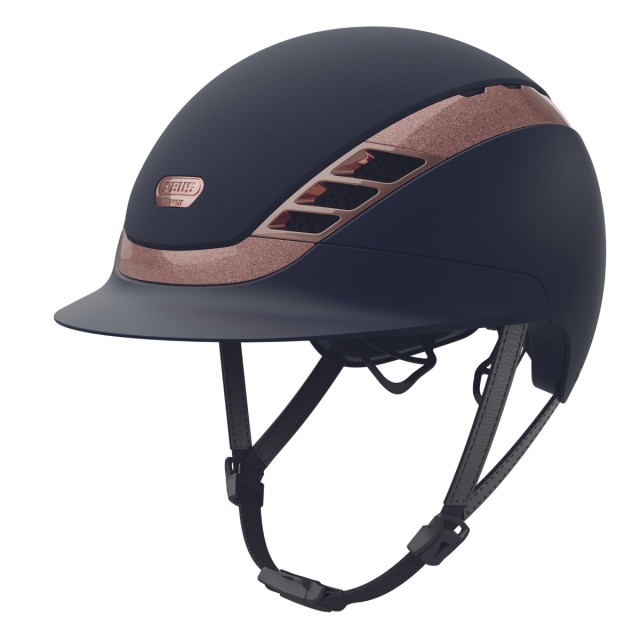 Abus x Pikeur AirLuxe Supreme Riding Hat (Midnight Blue/Rose Gold) - Pre Order