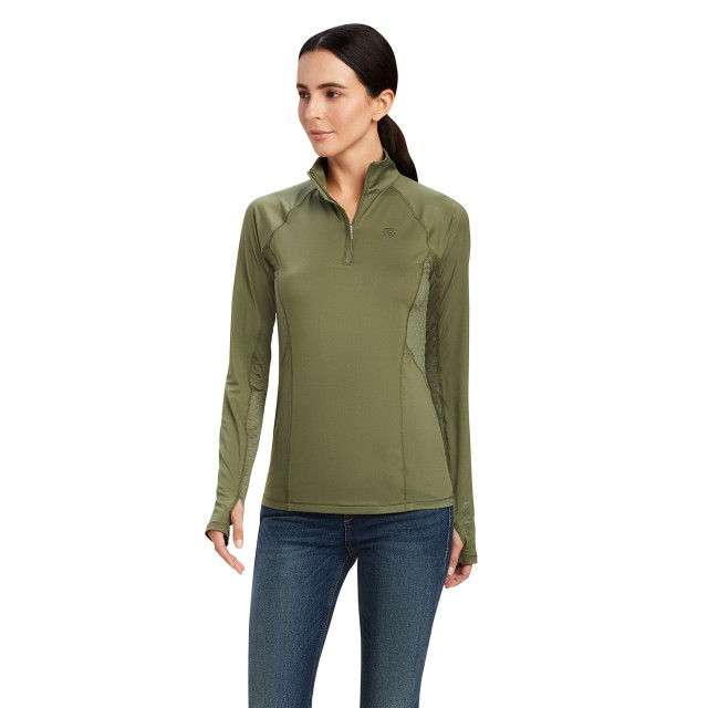 Ariat Womens Lowell 2.0 1/4 Zip (Four Leaf Clover)