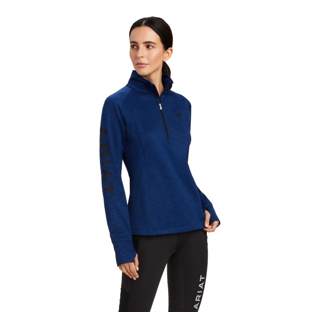 Ariat Womens Tek Team 1/2 Zip Sweatshirt (Estate Blue)