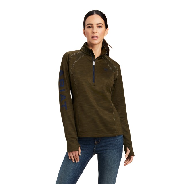 Ariat Womens Tek Team 1/2 Zip Sweatshirt (Forest Mist)