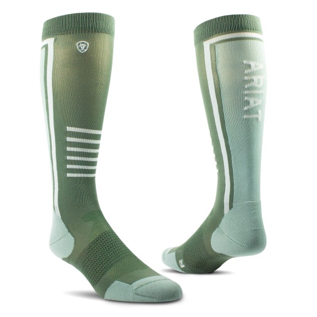 AriatTek Slimline Performance Socks (Green/Green)