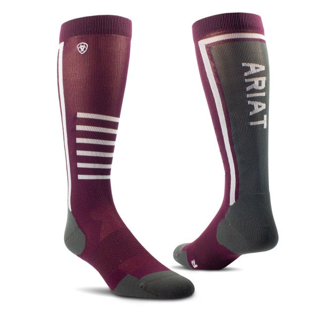 AriatTek Slimline Performance Socks (Mulberry/Ebony)