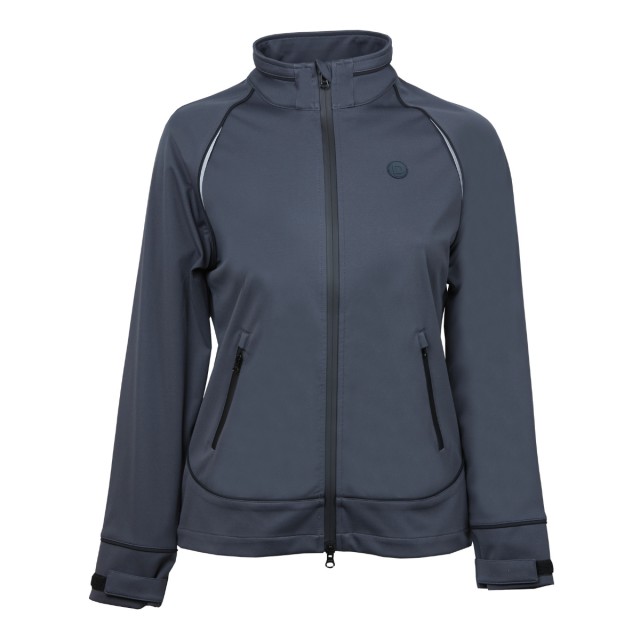 Dublin Ladies Rylie Piping Trim Soft Zip Jacket (Asphalt/Black)