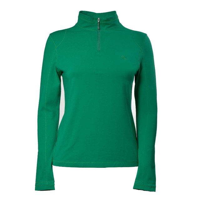 Dublin Ladies Giana Base Layer 1/4 Zip Long Sleeve T Shirt (Emerald)