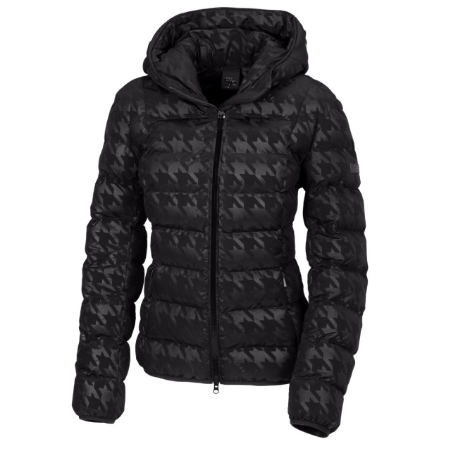 Pikeur Ladies Suri Quilted Jacket (Houndstooth Black)