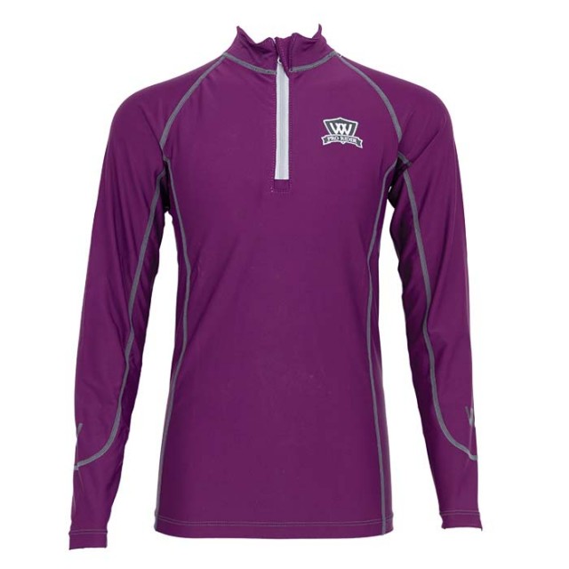 Woof Wear Young Rider Pro Performance Shirt (Damson)