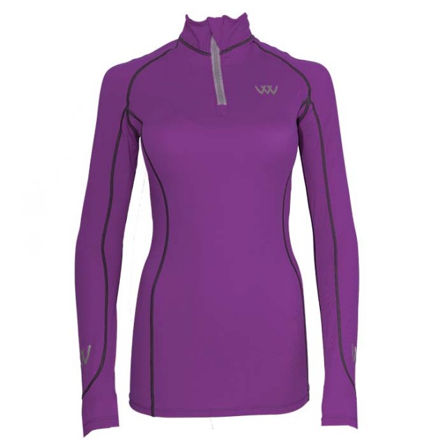 Woof Wear Ladies Performance Riding Shirt (Damson)