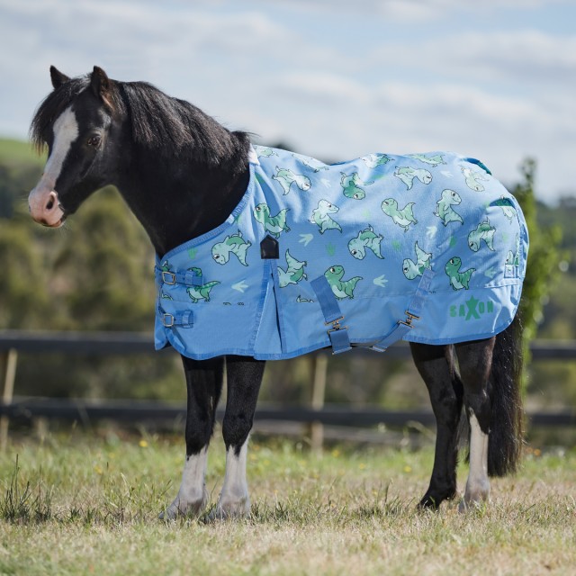 Saxon 600D Pony Standard Neck Lite Turnout Rug (Dinosaur Print)