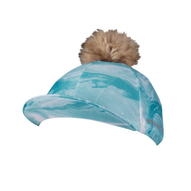 Weatherbeeta Prime Hat Silk (Turquoise Swirl Marble Print)
