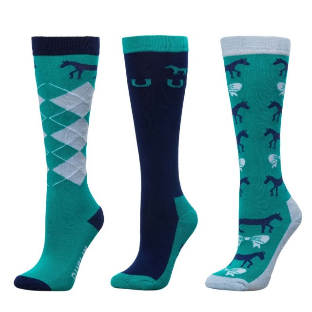 Dublin Adults 3 Pack Socks (Jade Argyle)