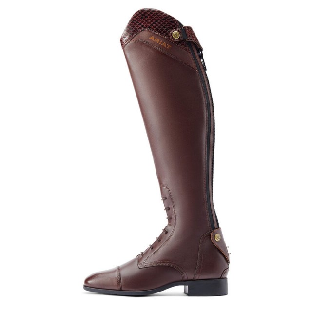 Ariat Womens Palisade Ellipse Tall Riding Boot (Mahogany/ Rust Cobra