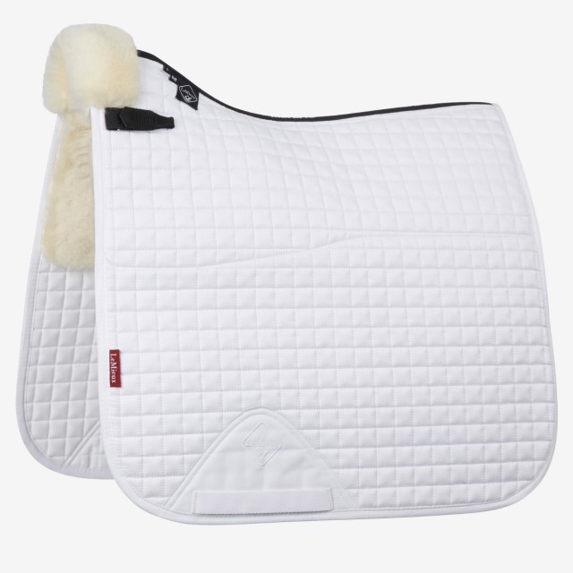 LeMieux Merino+ Half Lined Dressage Square (White/Natural)