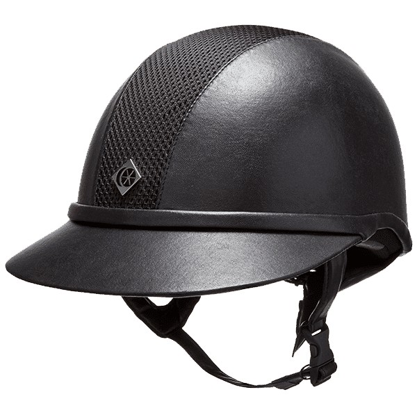 Charles Owen SP8 Plus Leather Look Helmet (Black)
