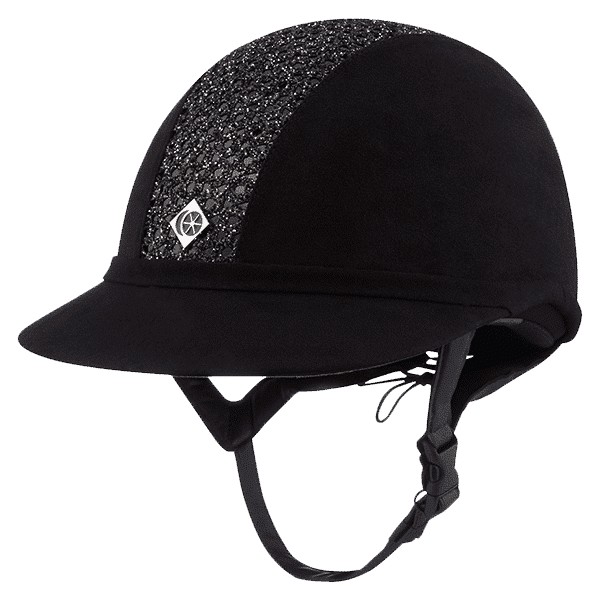 Charles Owen SP8 Plus Microsuede Helmet (Black Sparkly Centre)